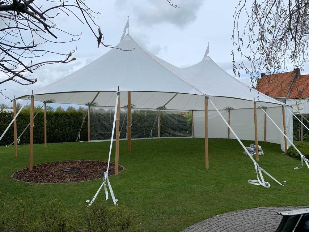 Sailcloth tent 10x16m - Doorloophoogte 2,44m wit
