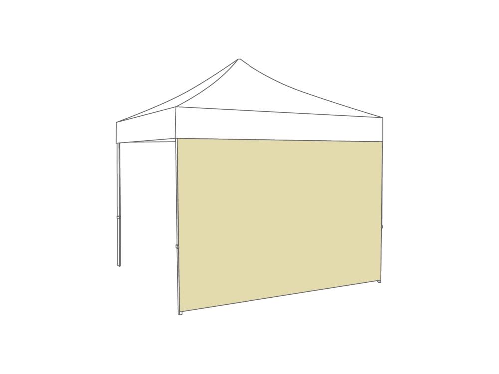 Faltzelt Seitenwand geschlossen - 4 m - Polyester Creme