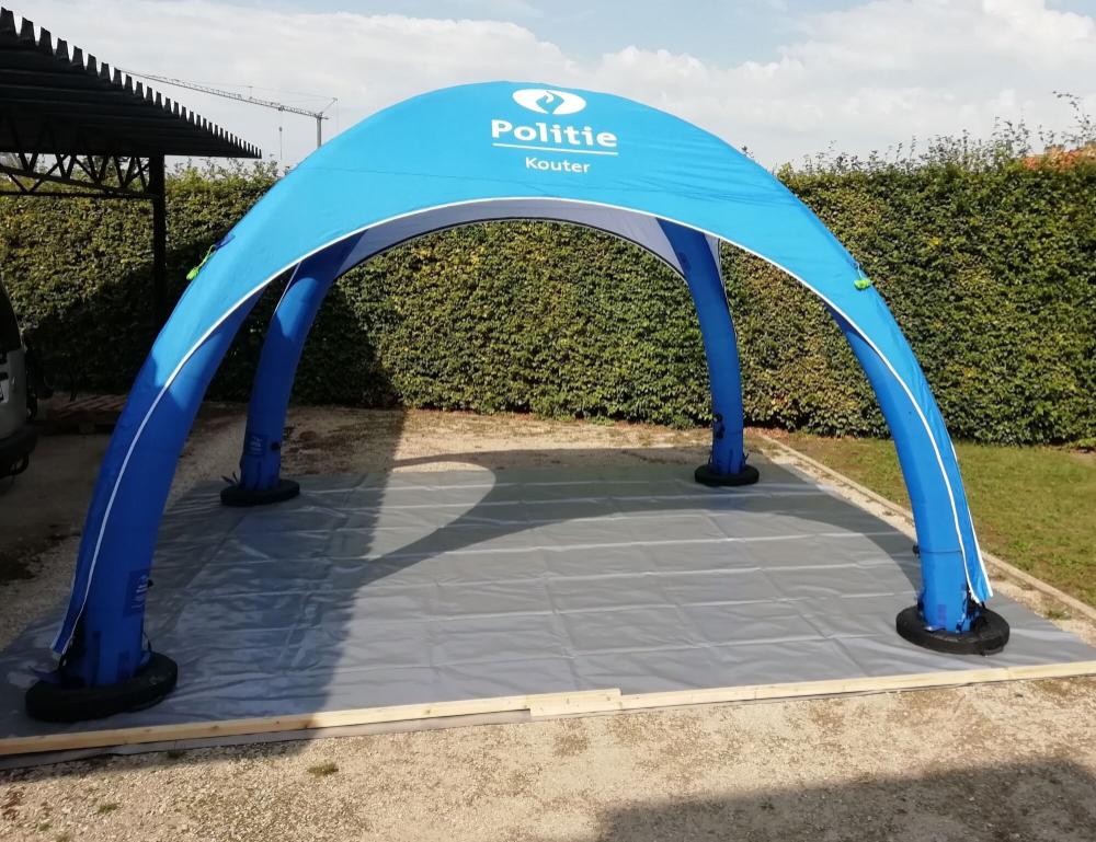 Tente gonflable Globe - 3x3m Structure noir - Toit imprimé