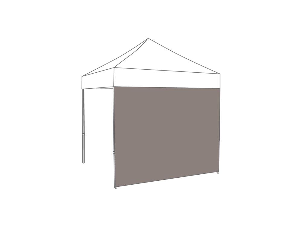 Faltzelt Seitenwand geschlossen - 2,5 m - PVC light (matt) Sand