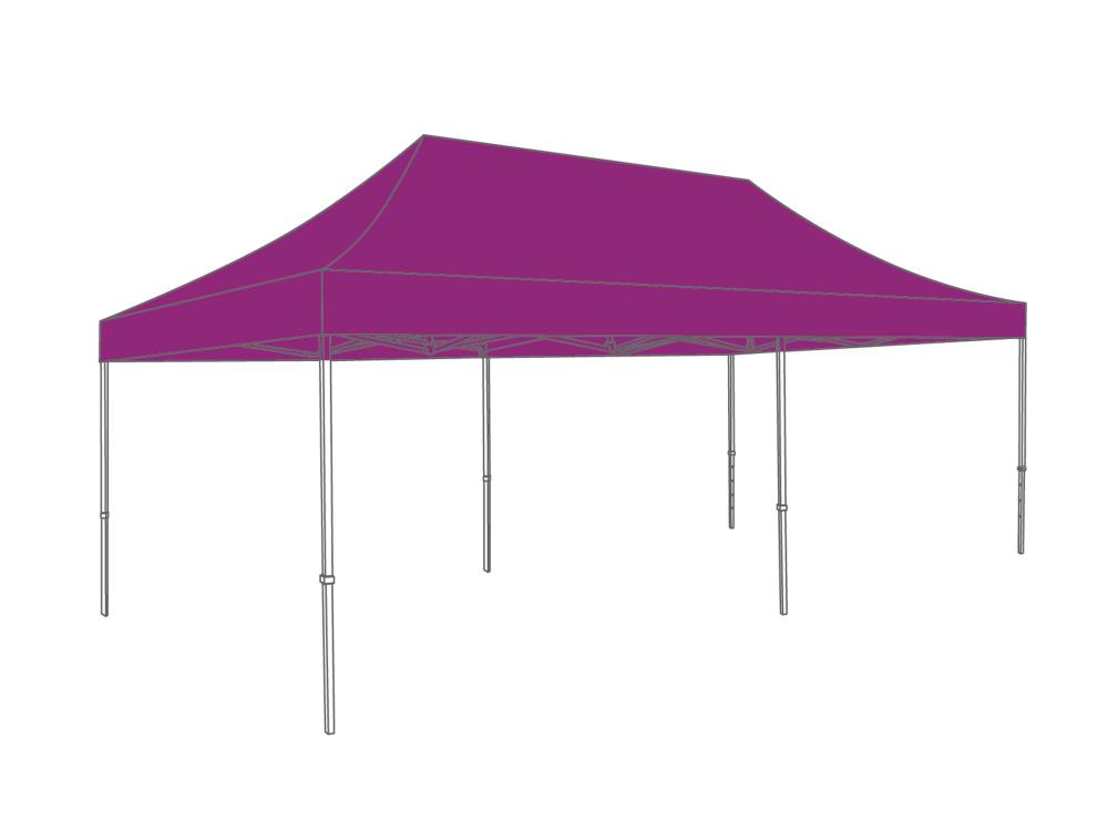 Tonnelle pliante Bâche de toit - 4x8m - Polyester Mauve
