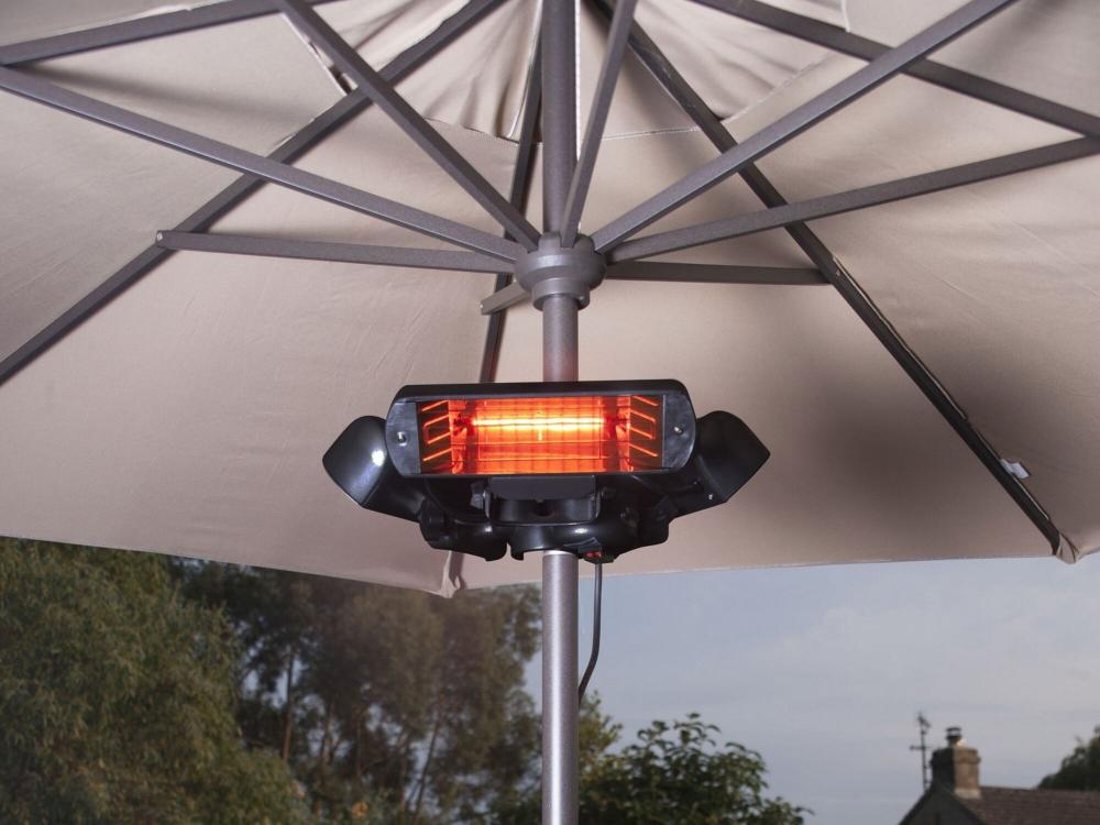 Føro Sunbeam 2400 - Chauffage électrique pour parasol et tonnelle - Lampes halogènes Golden Tube