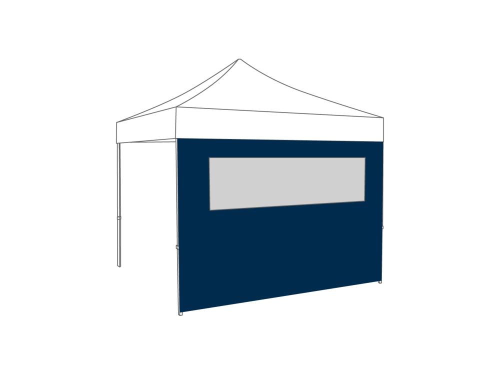 Vouwtent Zijwand raam - 4m - Polyester Donkerblauw