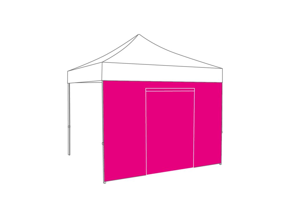 Faltzelt Seitenwand Tür - 4 m - Polyester Fluo rosa