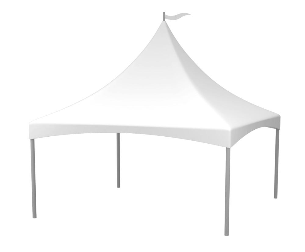 Pagodetent keder ronde palen - zonder zijwanden - 6x6m Wit