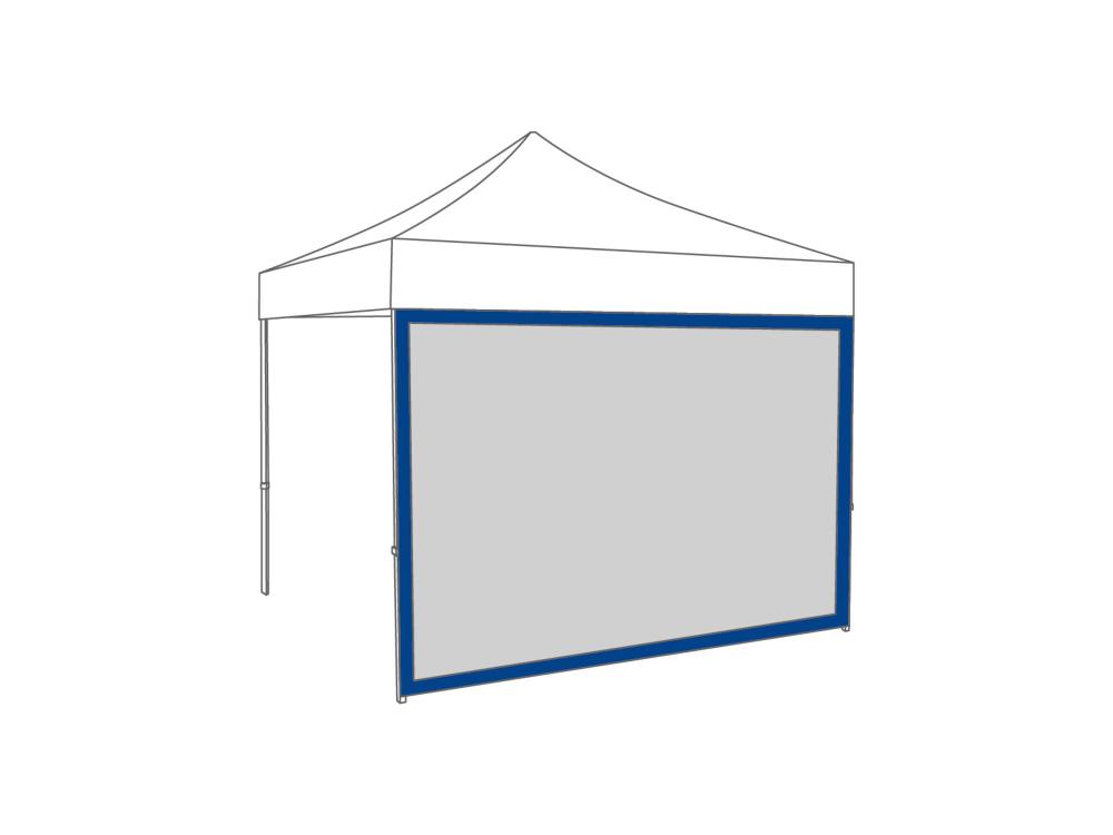 Faltzelt Seitenwand Panoramafenster - 3 m - Polyester Hellblau