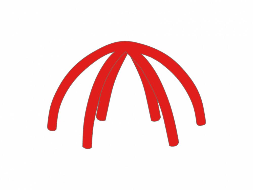 Tente gonflable Galaxy structure gonflable 10x10m Rouge