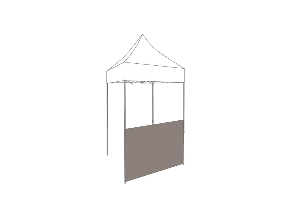 Carpa plegable - Media pared - 1,5m - PVC arena