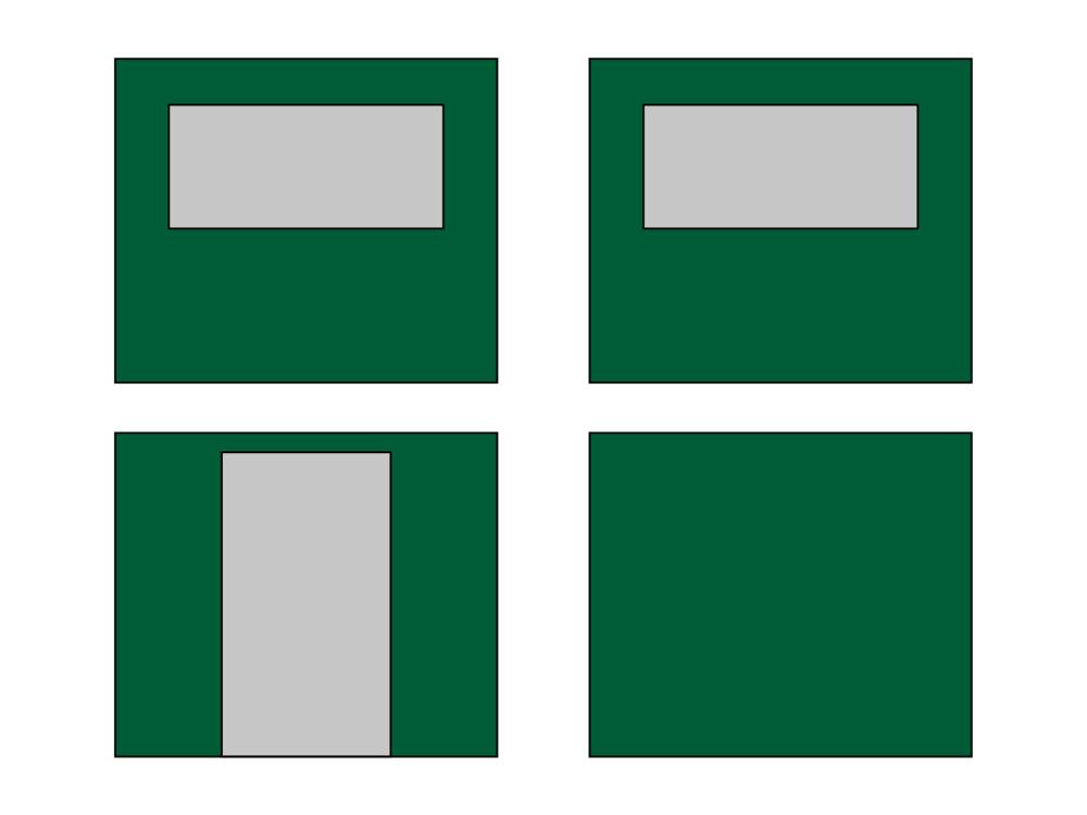 Vouwtent Zijwandenset met draagtas - 4x4m - Polyester Groen
