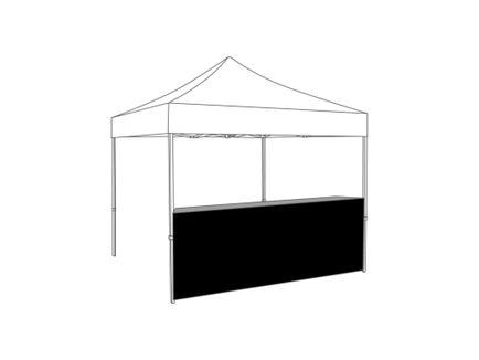 Folding tent Halfwall for bar - PVC - 4m Black Folding tent Halfwall for bar - PVC - 4m Black
