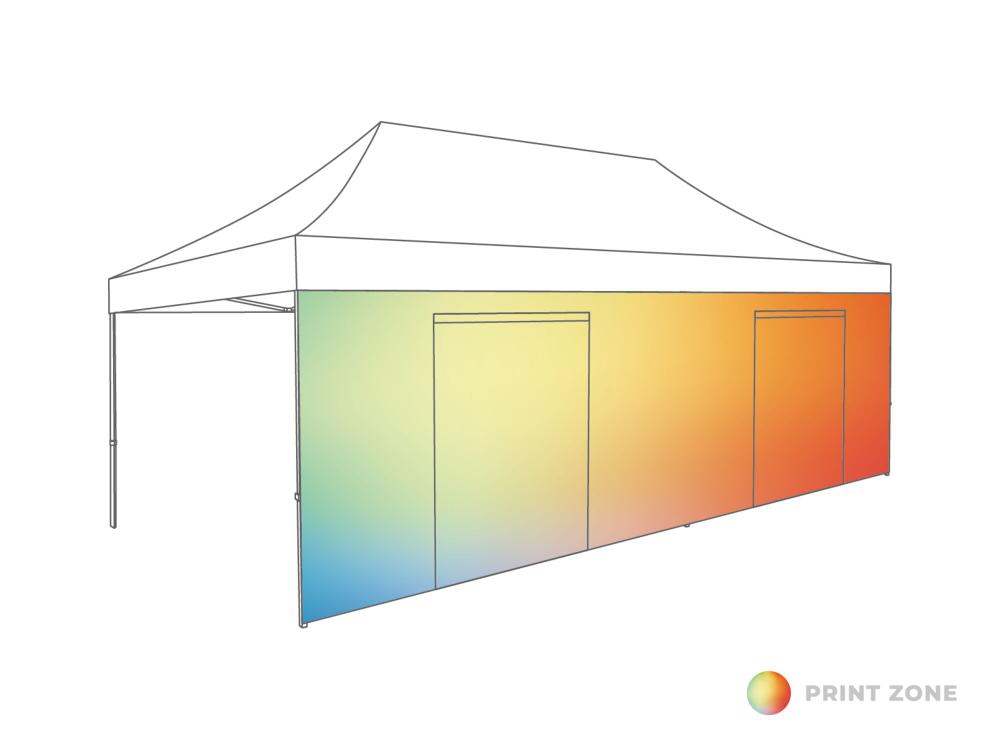 Folding tent Sidewall door - 6m - Polyester (for 3x6) Print