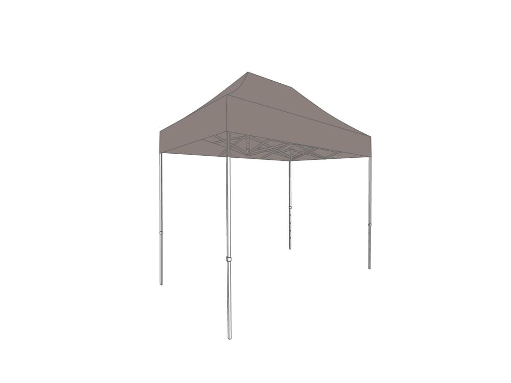 Techo - carpa plegable - 2x3m - PVC (mate) arena