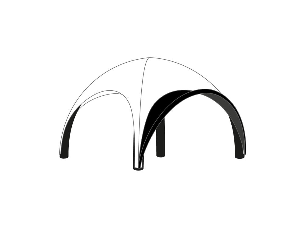 Inflatable tent Globe inflatable awning - 4m Black