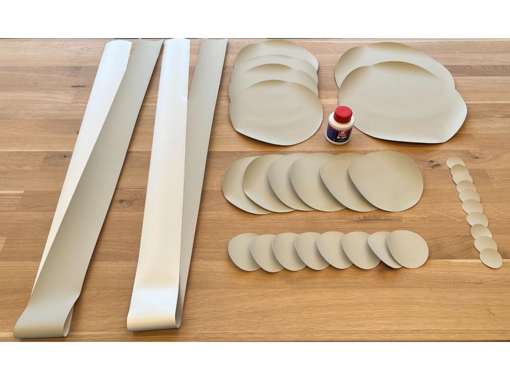 Stretchzelt Hiflexx Reparaturset | Stoff (+/- 1,5 m²) + Leim Sand (out)/Sand (in)