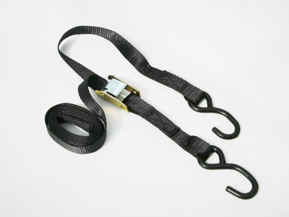Spanngurt mit Schlaufe und Schnalle - 270cm - Schwarz Schwarz