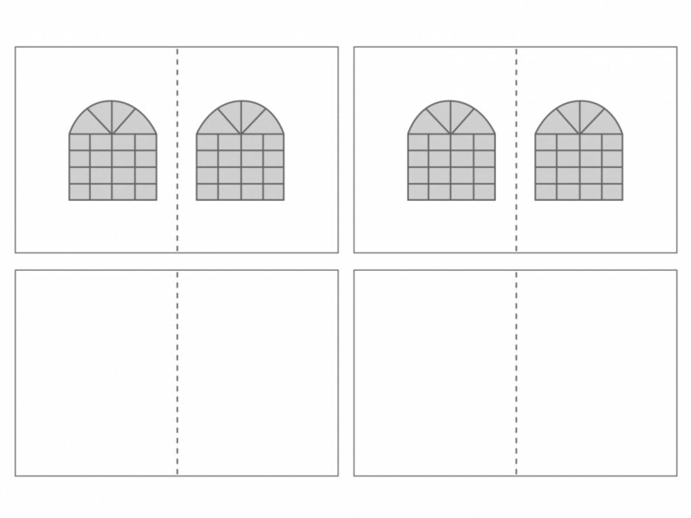 Pagodetent keder zijwandenset 3x3m Wit