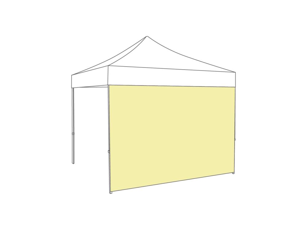 Faltzelt Seitenwand geschlossen - 4 m - Polyester Elfenbein