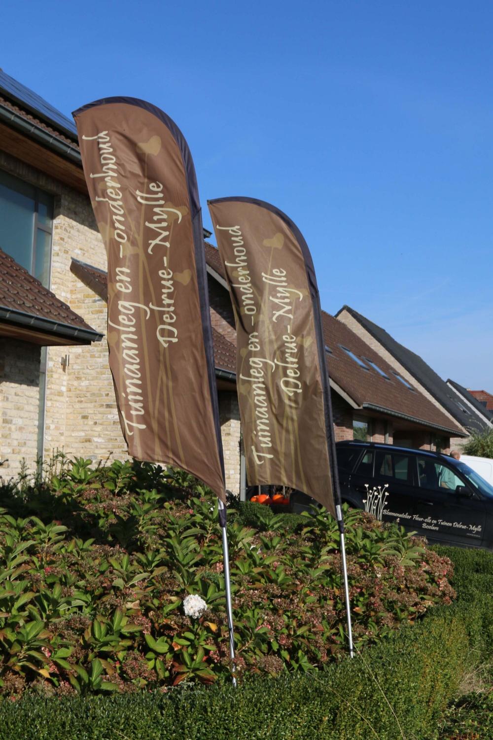 Beachflag Solar enkelzijdig - medium bedrukt