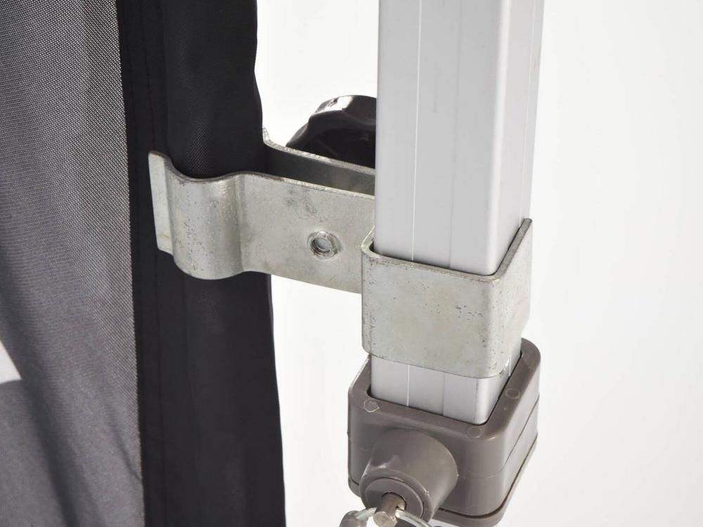 Clamp tent holder flag
