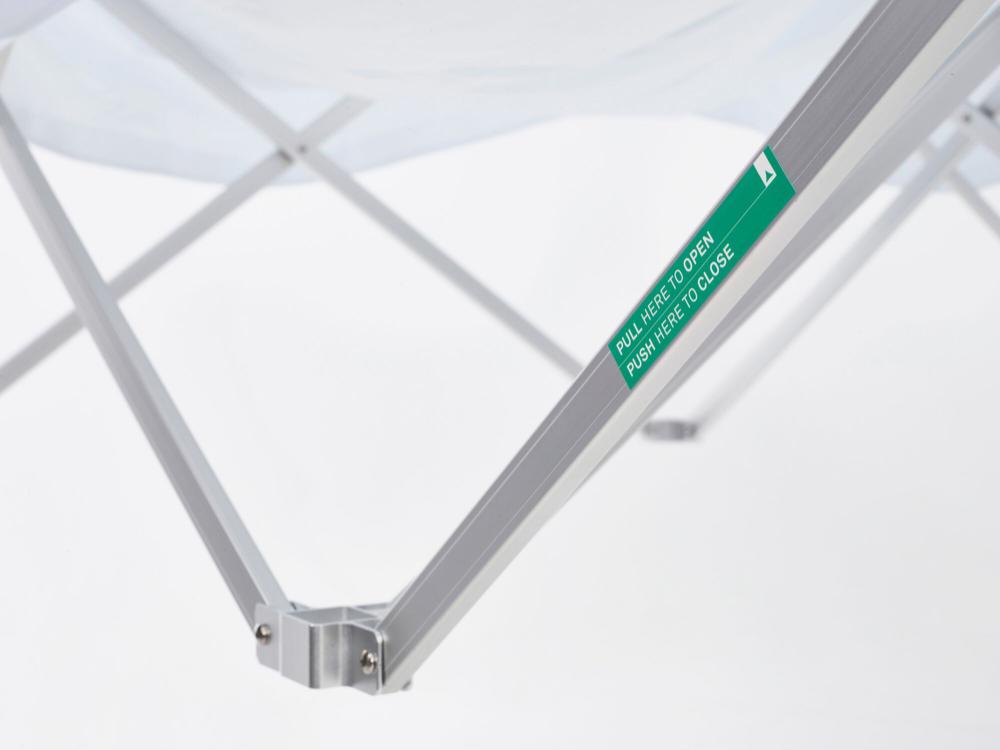 Faltzelt AluForce Gestell - 3 x 3 m - Wandstärke 2,5 mm - 5 Jahre Garantie