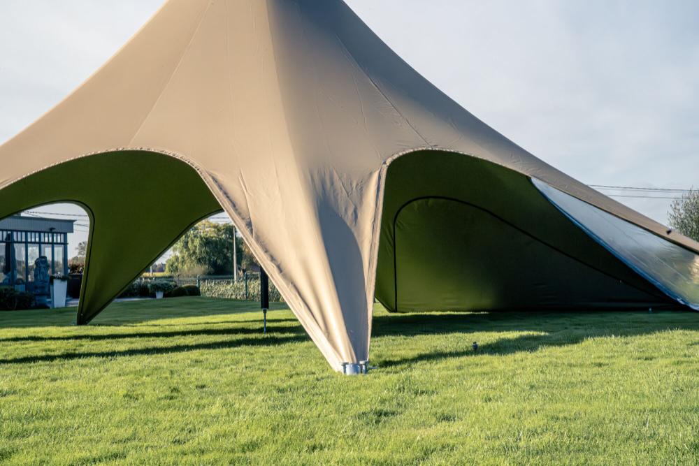 Tente étoile Stellar 7 plain - paroi fermé 15 m Blanc