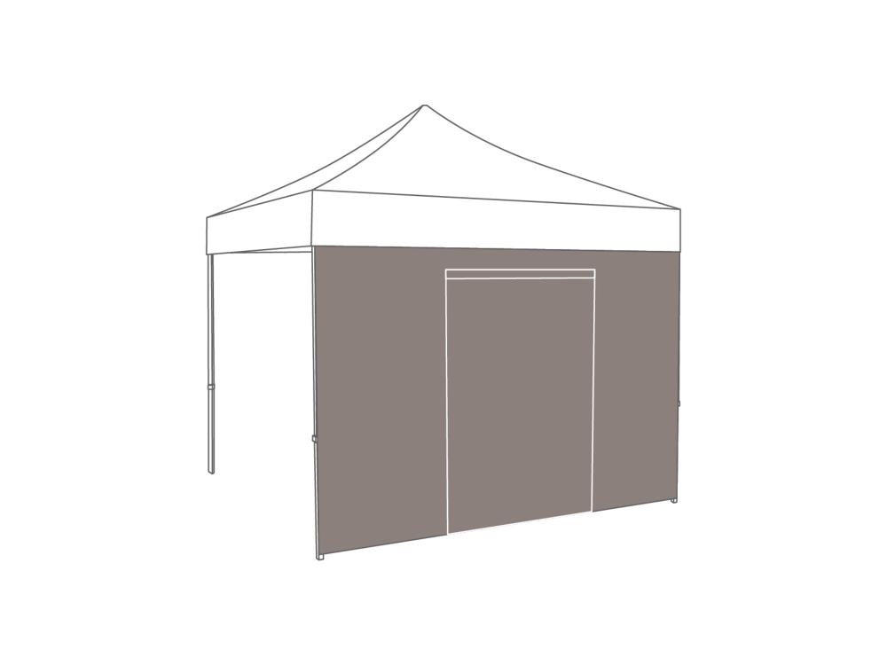 Tonnelle pliante Paroi latérale avec porte - 4m - PVC (mat) Sable