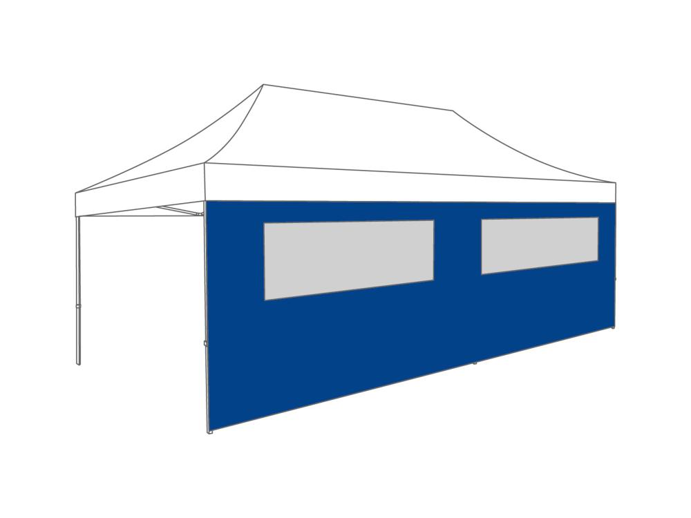 Faltzelt Seitenwand Fenster - 6 m - Polyester (für 3 x 6 m) Hellblau