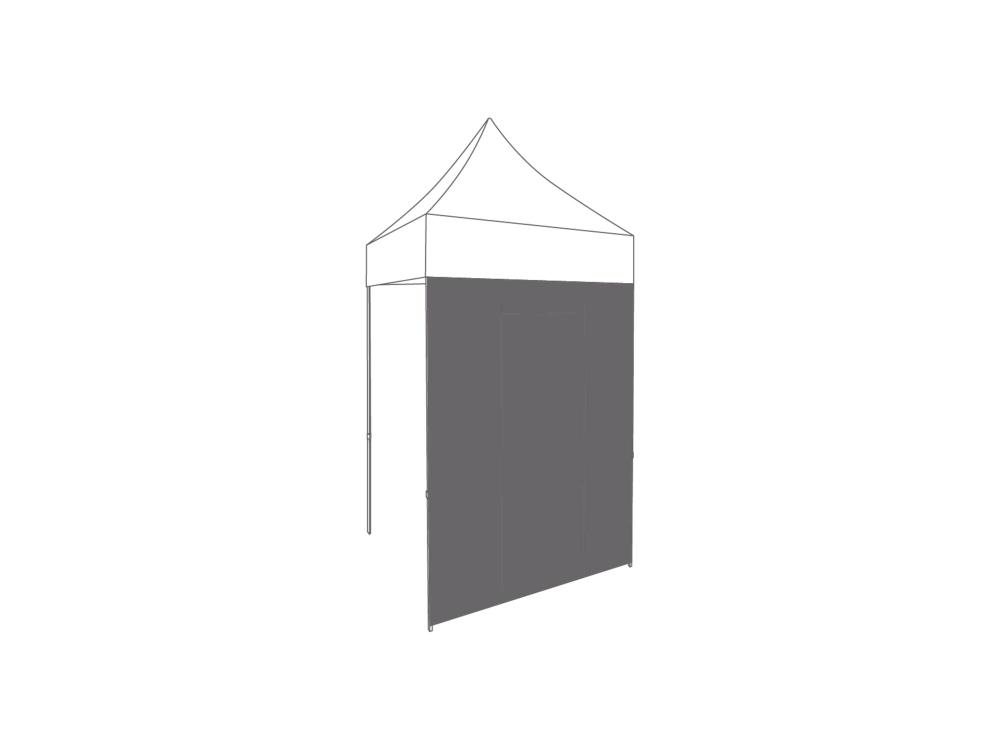 Faltzelt Seitenwand Tür - 1,5 m - Polyester Anthrazit