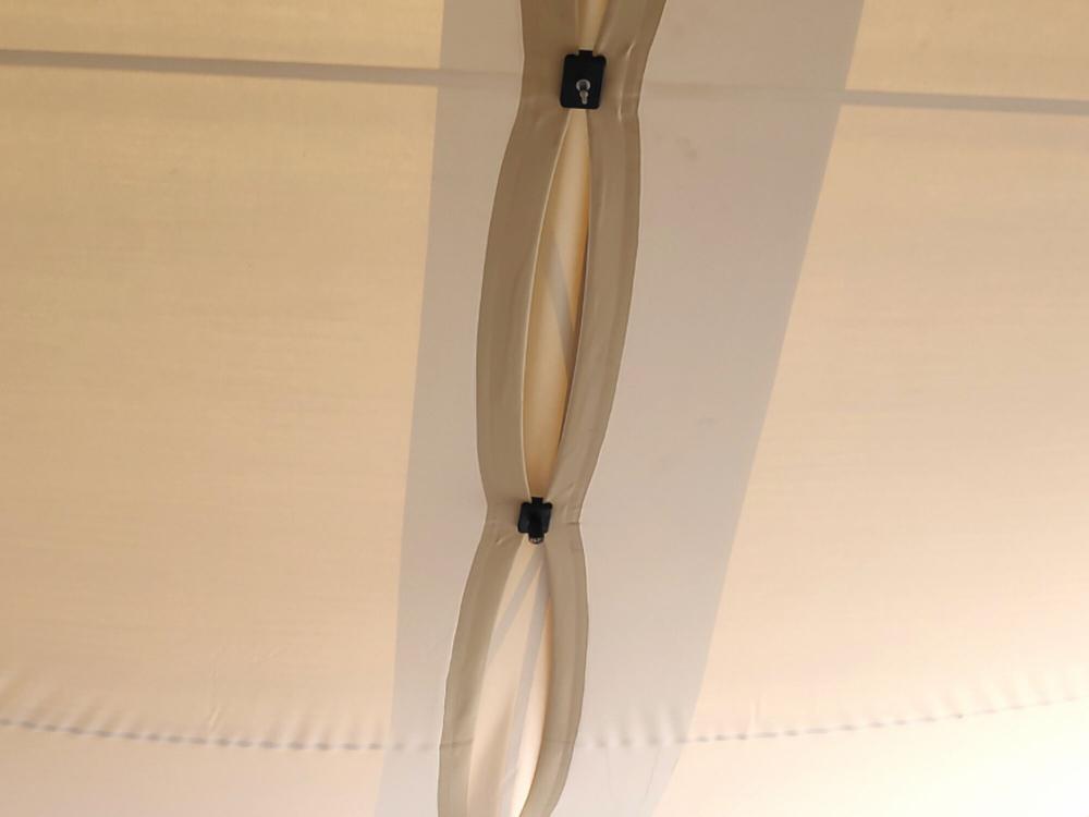 TENTE STRETCH BANDE DE CONNEXION TRIFLEXX (NON KEDER) - SET AVEC MOUSQUETONS - 21,5 M TAUPE/CRÈME