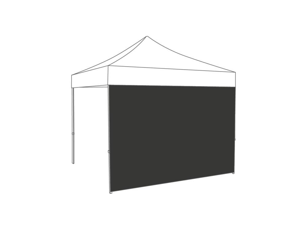 TONNELLE PLIANTE PAROI LATÉRALE FERMÉE - 3M - POLYESTER ANTHRACITE