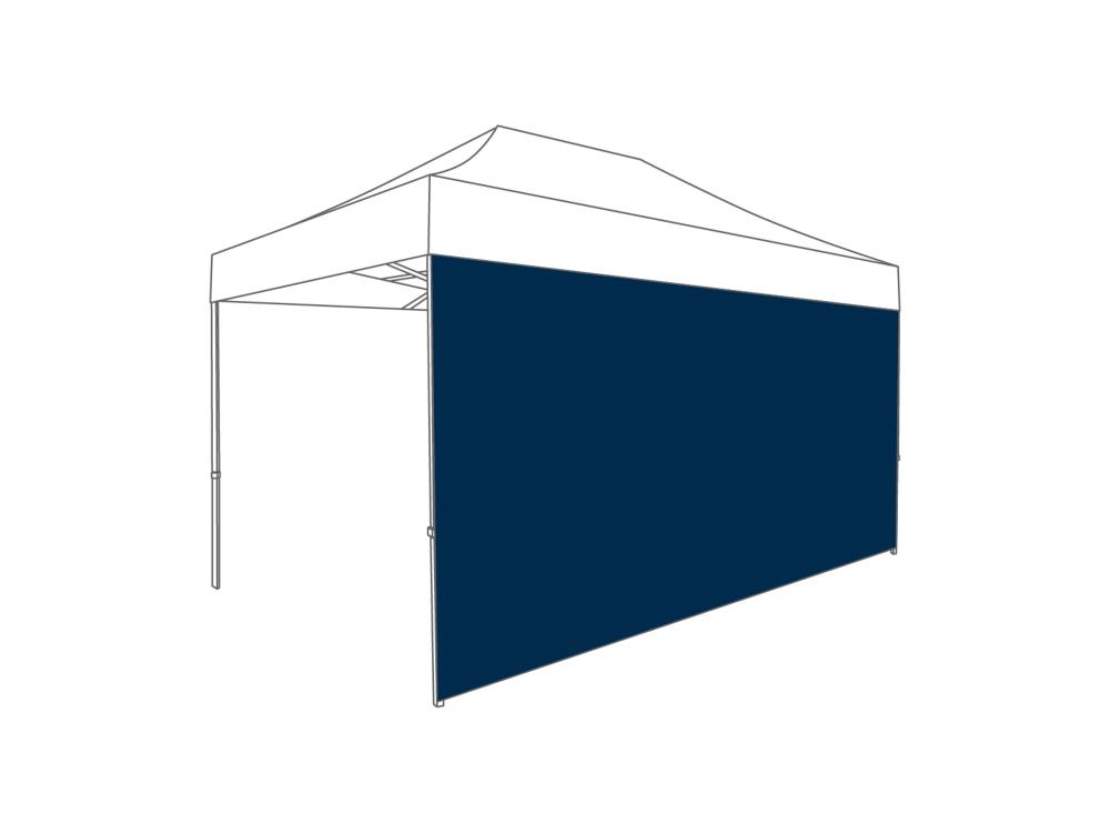 Tonnelle pliante Paroi latérale fermée - 4,5m - Polyester Bleu foncé