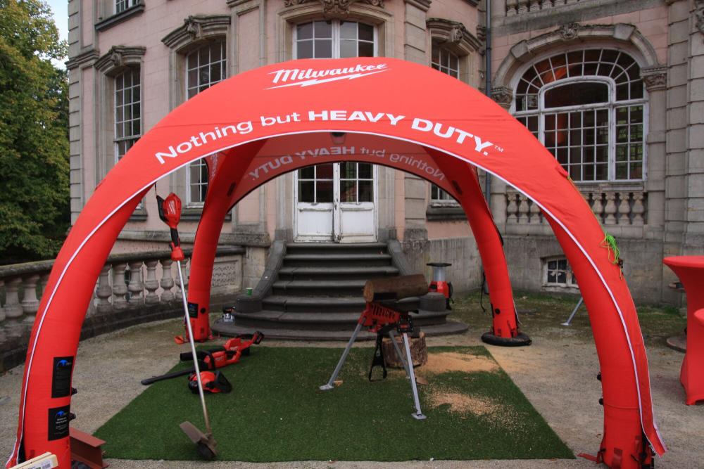 Tente gonflable Globe - 4x4m Structure noir - Toit imprimé
