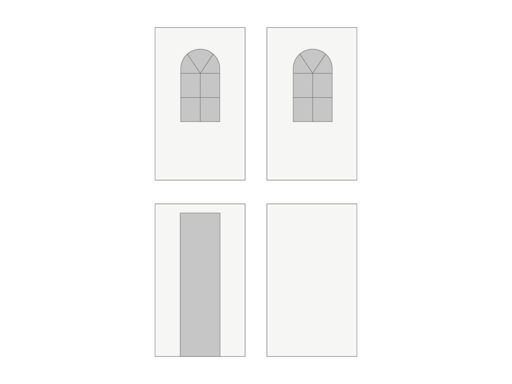 Faltzelt Seitenwandset mit Tragetasche - Bogenfenster - 1,5 x 1,5 m - Polyester weiß