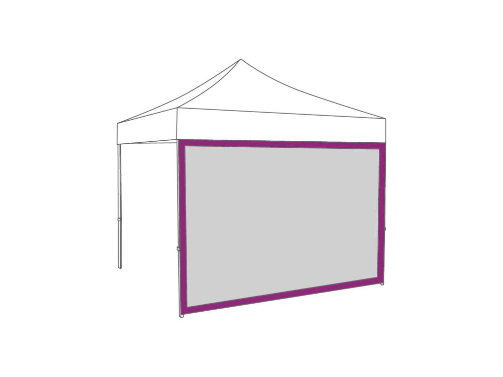 Faltzelt Seitenwand Panoramafenster - 3 m - Polyester Malve