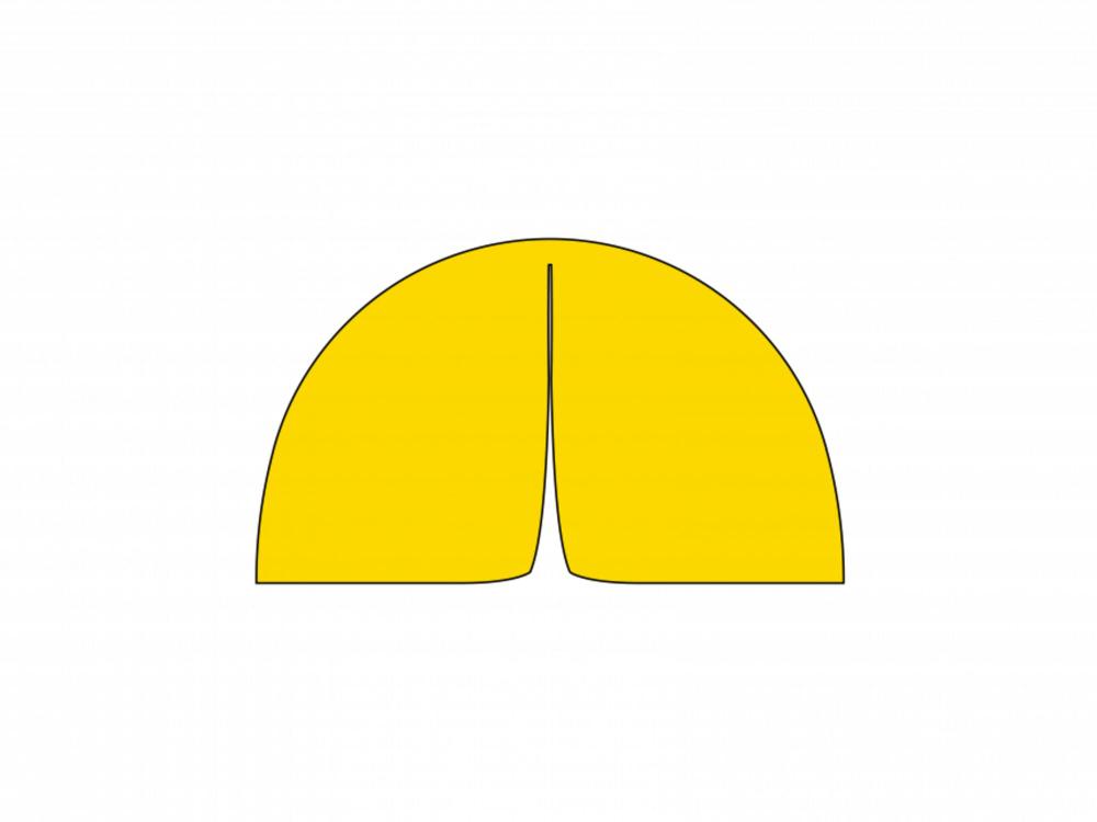 Tente gonflable Globe Paroi porte (tirette verticale) - 4m Jaune