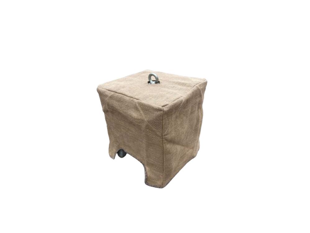 Hoes uit jute voor betonblok 145 kg