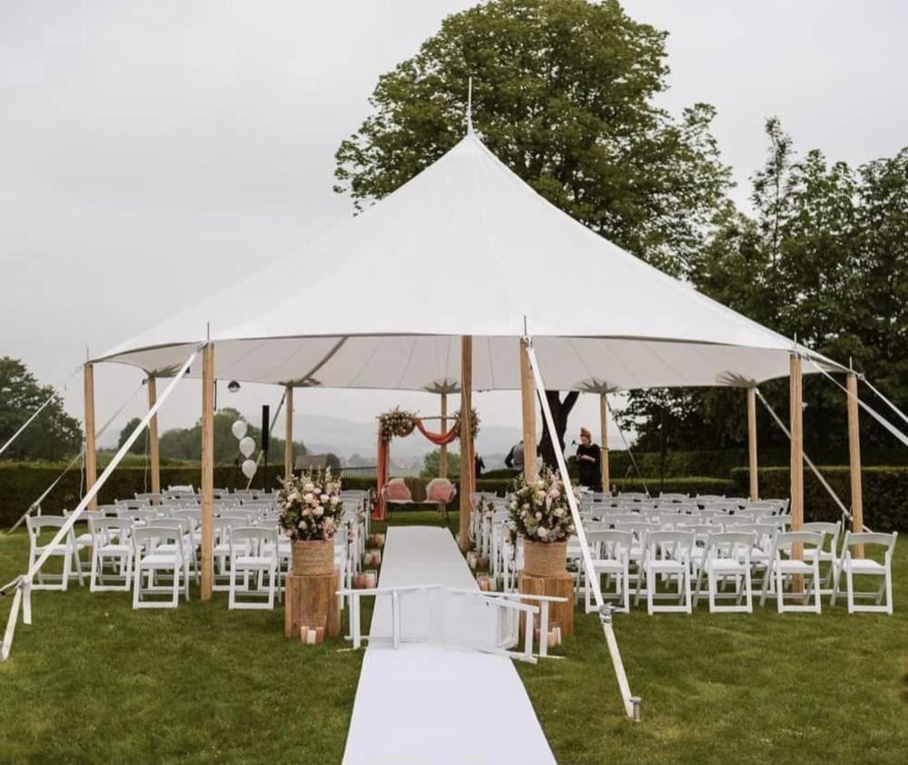 Sailcloth tent 10x10m - Passage height 2,44m