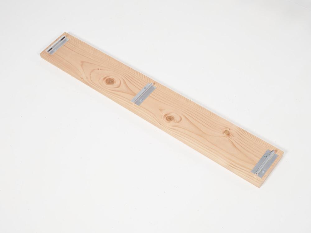 Montierter Kassettenboden mit Klicksystem und Dämpfung - 1 x 2,5 m - Kiefernholz