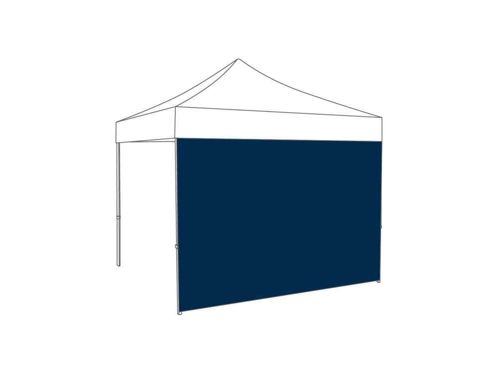 Tonnelle pliante Paroi latérale fermée - 3m - Polyester Bleu foncé
