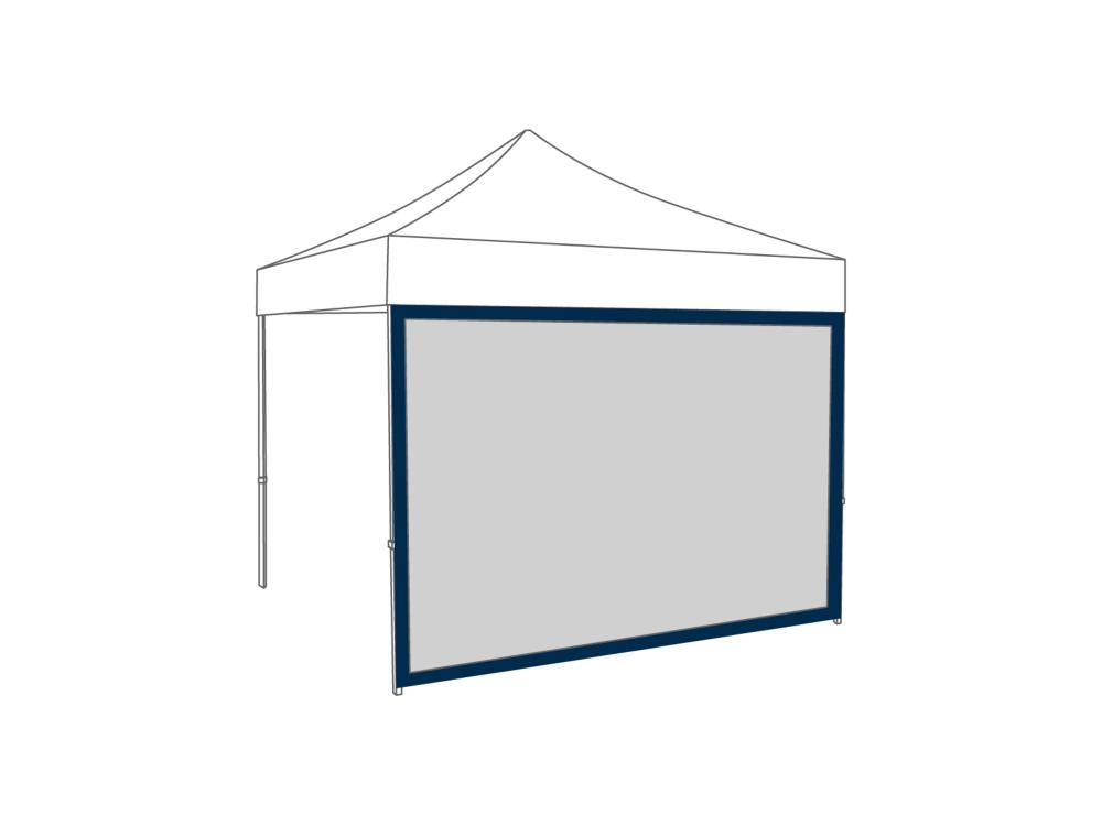 Folding tent Sidewall panoramic window - 4m - Polyester Dark blue