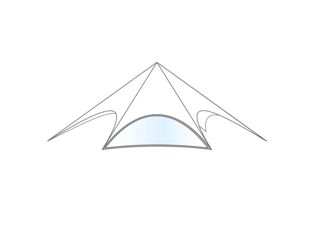 Star tent StellarLite sidewall - window - 14m diameter - Polyester Sand