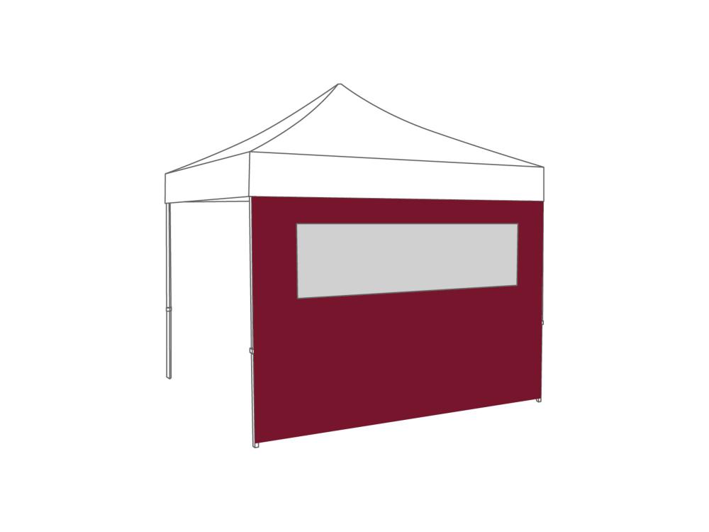 Faltzelt Seitenwand Fenster - 4 m - Polyester Bordeaux