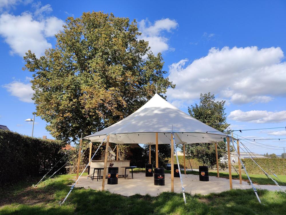 Sailcloth tent 10x10m - Passage height 2,44m