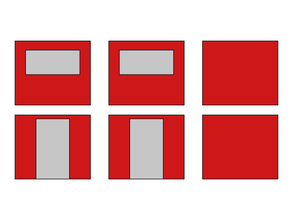 Vouwtent Zijwandenset met draagtas - 4x8m - Polyester Tomato Red