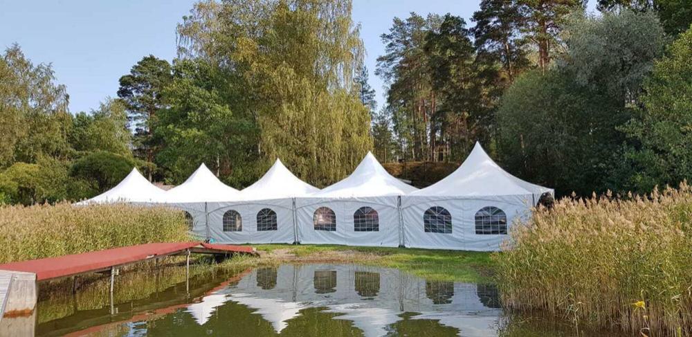 Carpa jaima - con keder - incl paredes laterales - 4x4m blanco