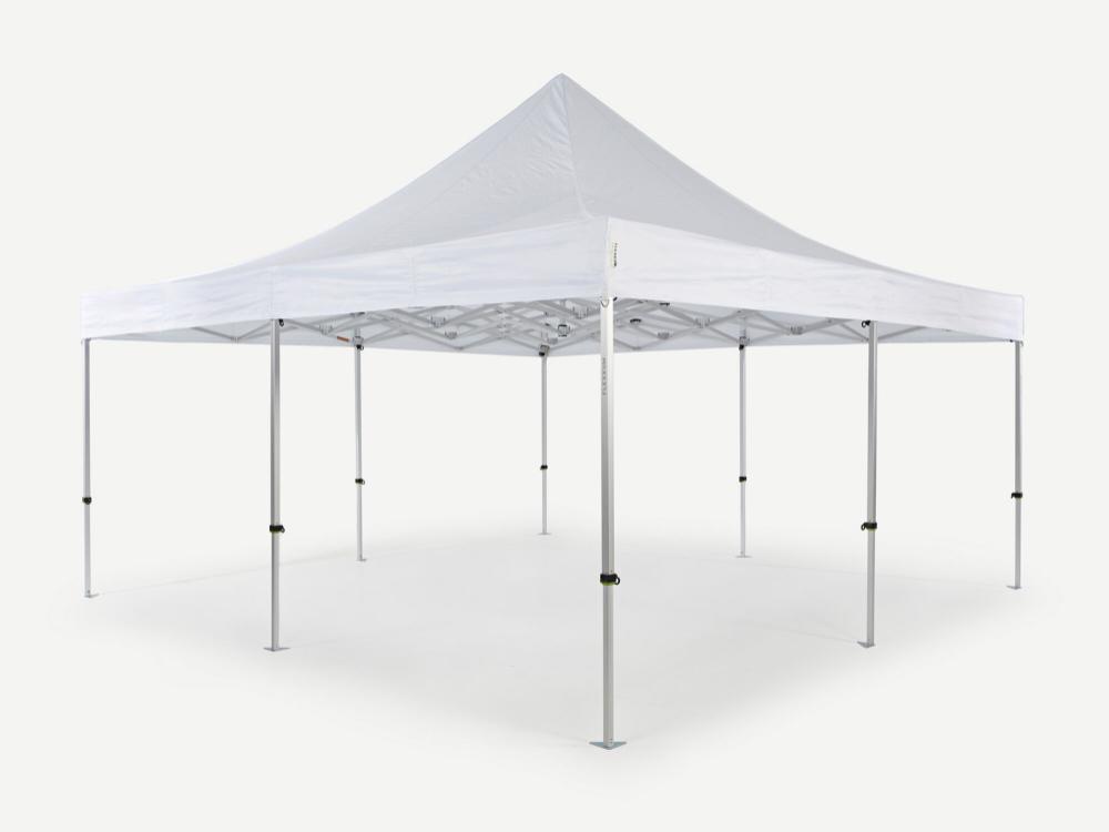 Faltzelt AluForce mit Dachplane - 5 x 5 m - Polyester Weiß