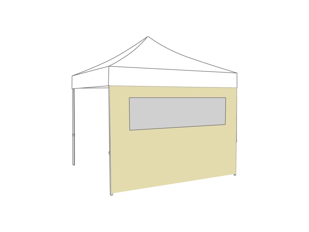 Faltzelt Seitenwand Fenster - 4 m - Polyester Creme