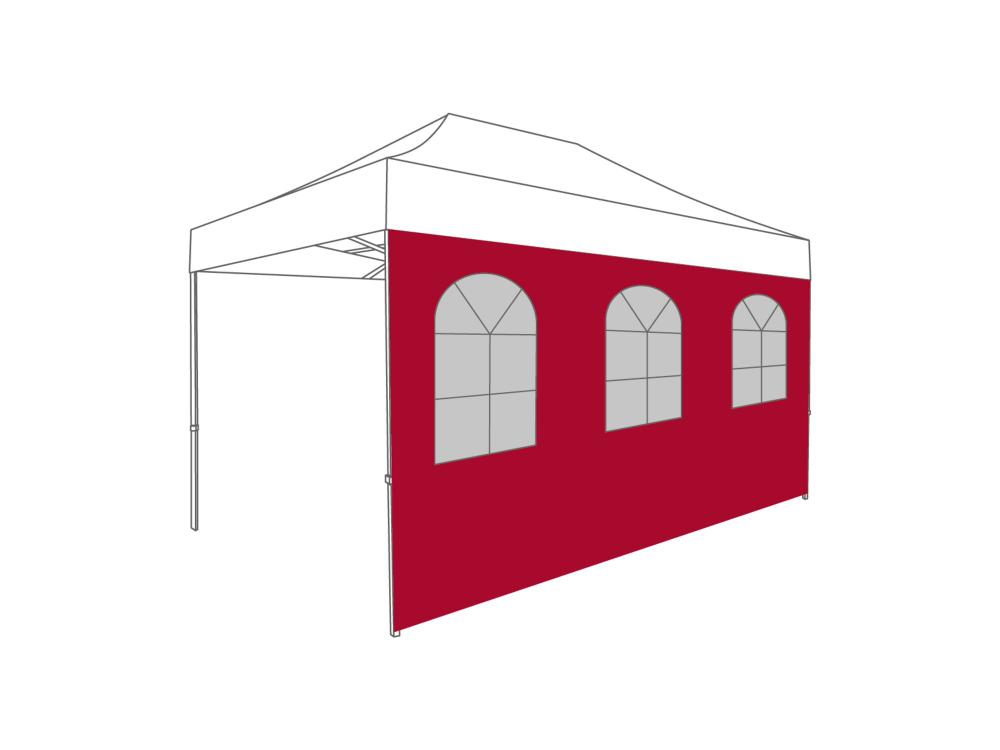 Vouwtent Zijwand boograam - 4,5m - Polyester Rood