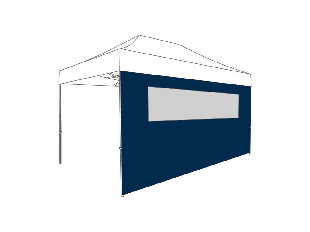 Tonnelle pliante Paroi latérale avec fenêtre - 4,5m - Polyester Bleu foncé