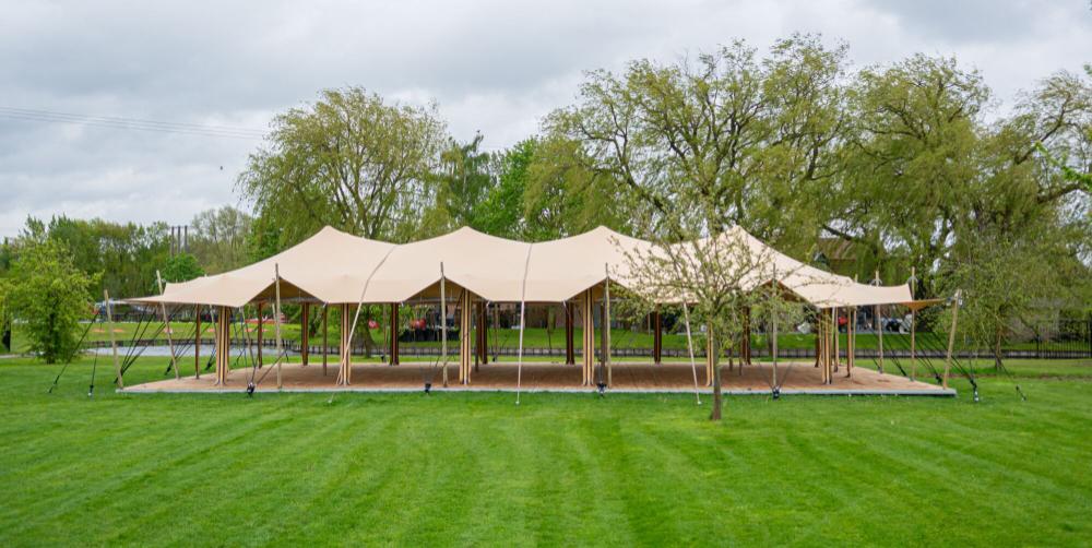 Montierter Kassettenboden mit Klicksystem und Dämpfung - 1 x 2,5 m - Kiefernholz